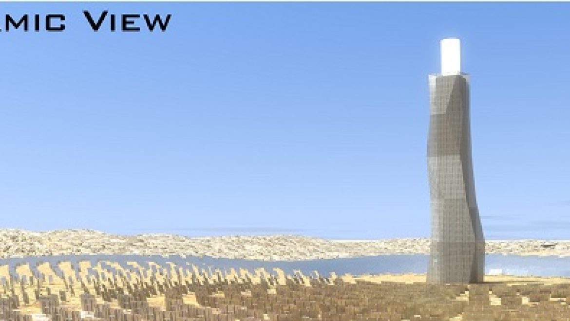 כך ייראה מגדל השמש בתחנת הכוח  התרמו סולארית ב'אשלים'