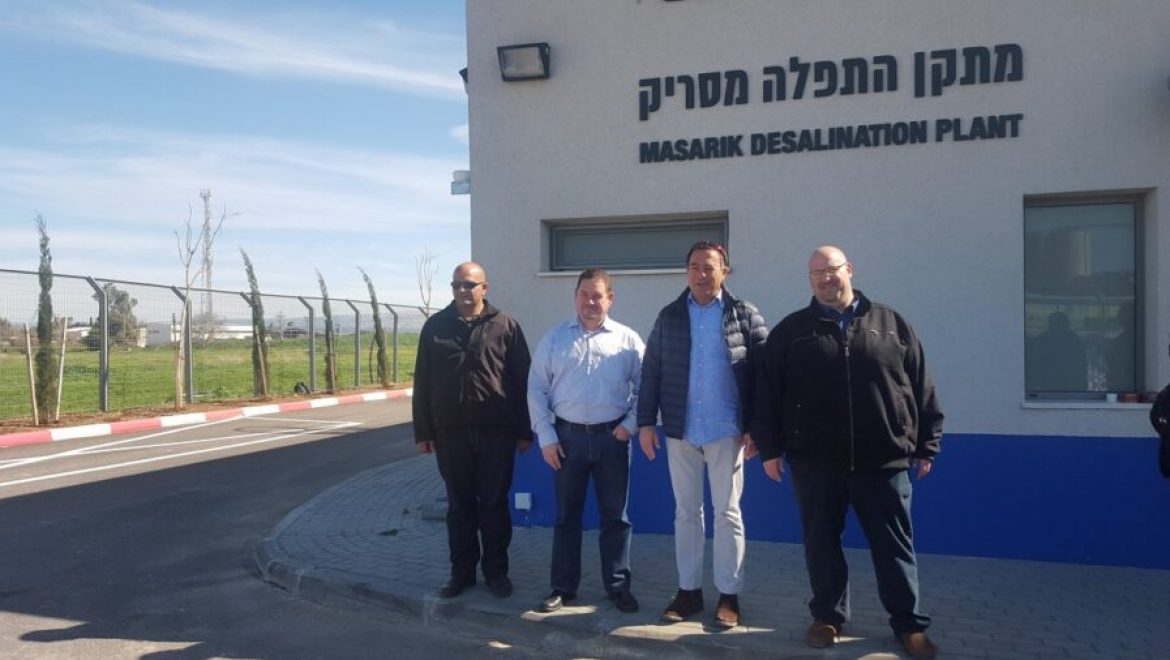 GES חנכה מתקן חדש להתפלת מים בקיבוץ כפר מסריק