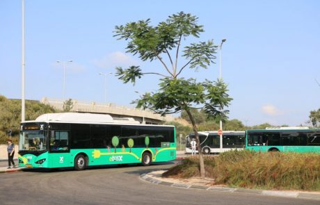 האוטובוסים החשמליים בחיפה חונכים את הנסיעה הראשונה