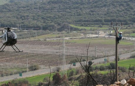 בעקבות גל השריפות: עבודות לוגיסטיות מורכבות לשיקום רשת החשמל באזור זכרון יעקב