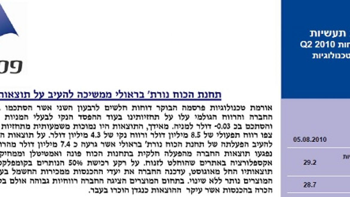 בית ההשקעות פסגות: תחנת הכוח הגיאותרמית נורת' בראולי ממשיכה להעיב על תוצאות אורמת
