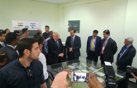 הנשיא ריבלין ביקר במתקן טיהור מים ביולוגי ישראלי בהודו